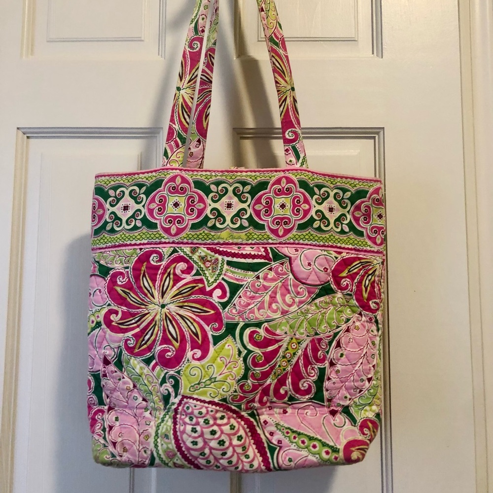 Vera Bradley bag with pink/green pattern